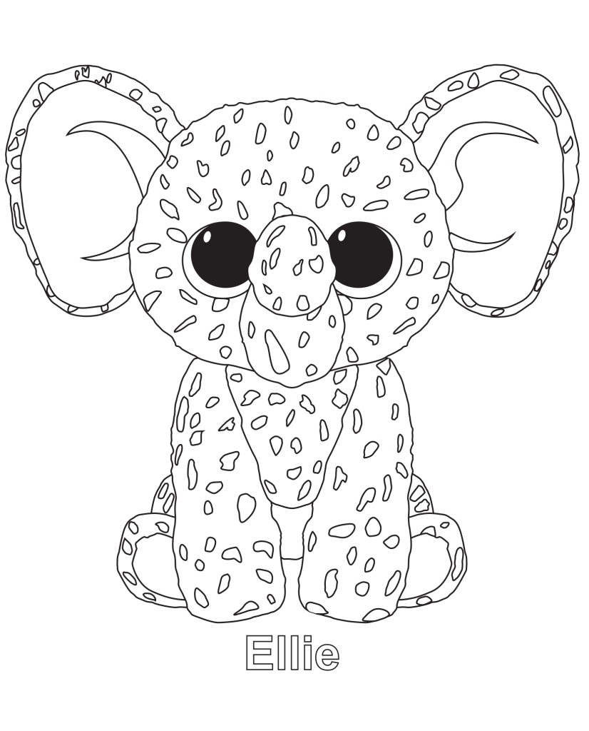 Dibujo de Ellie Beanie Boo para Colorear