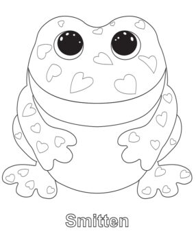 Dibujo de Enamorado Beanie Boo para Colorear