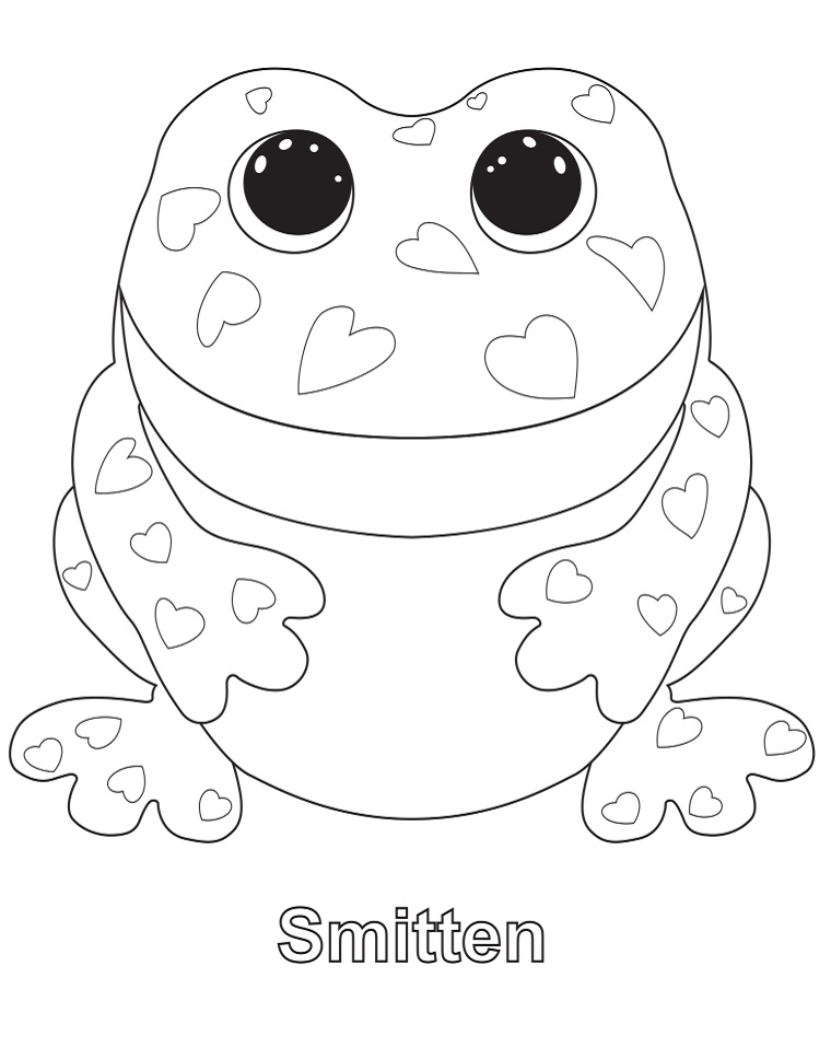 Dibujo de Enamorado Beanie Boo para Colorear