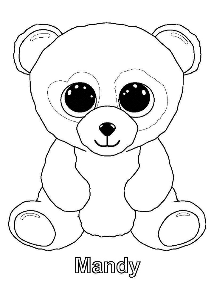 Dibujo de Mandy Beanie Boo para Colorear