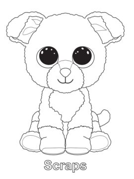 Dibujo de Restos de Beanie Boo para Colorear