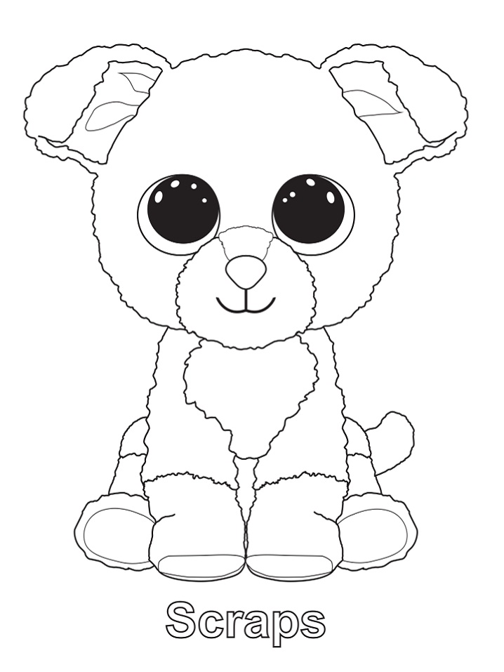 Dibujo de Restos de Beanie Boo para Colorear