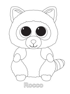 Dibujo de Rocco Beanie Boo para Colorear