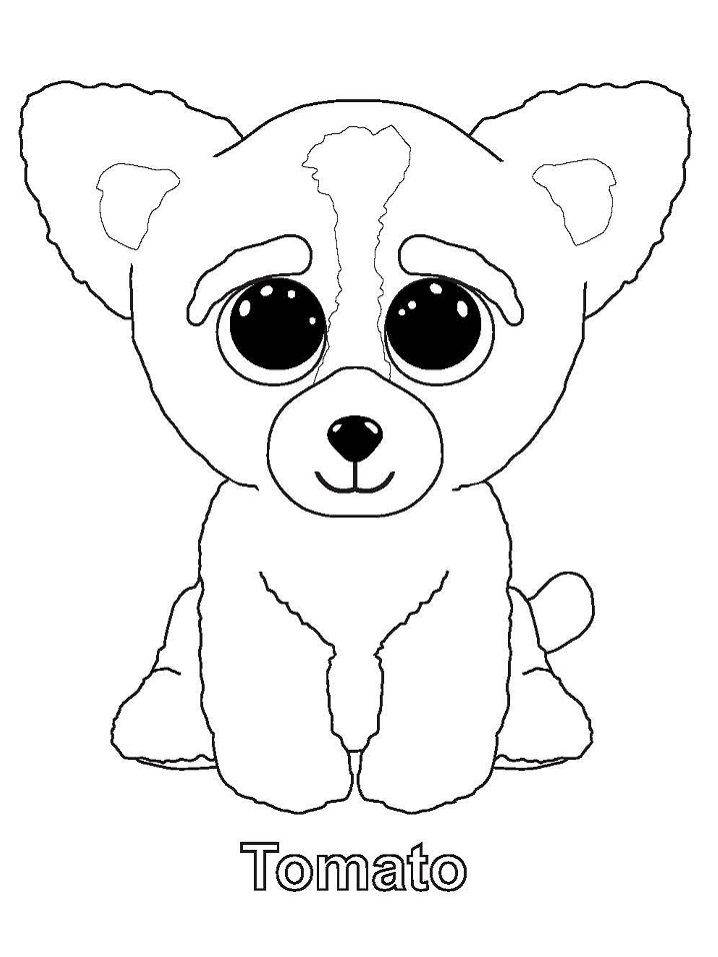Dibujo de Tomate Beanie Boo para Colorear