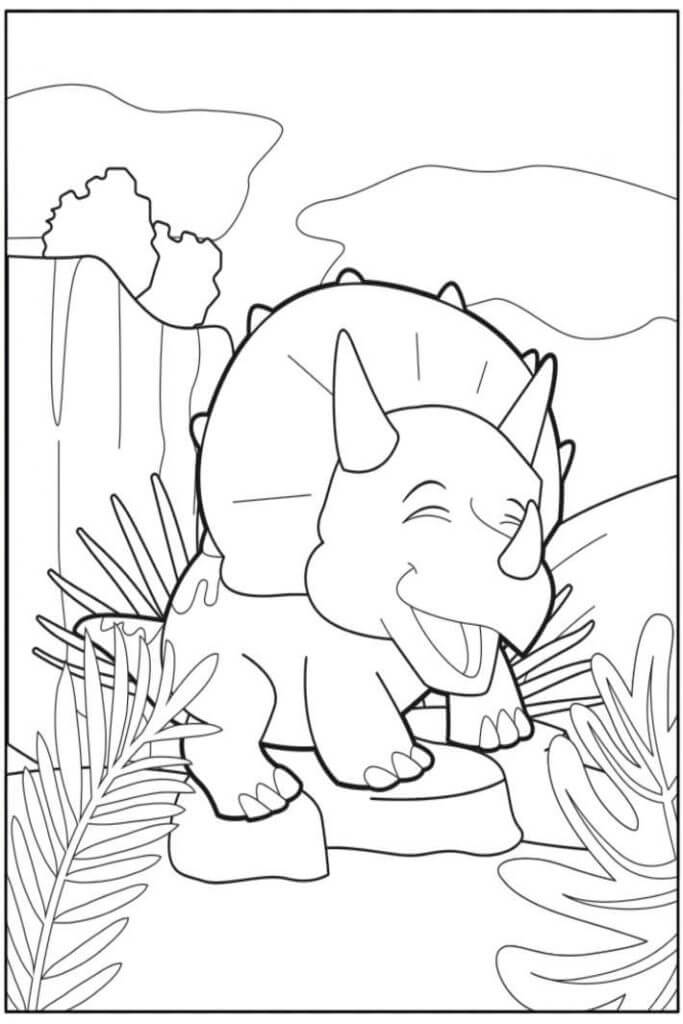 Dibujo de Bebé Dinosaurio para Colorear