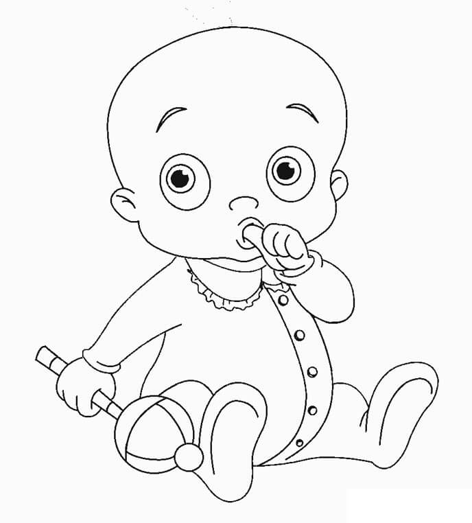 Dibujo de Bebé Impresionante para Colorear