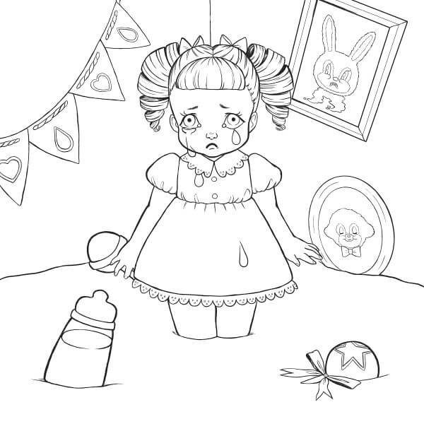 Dibujo de Bebé Llorando para Colorear