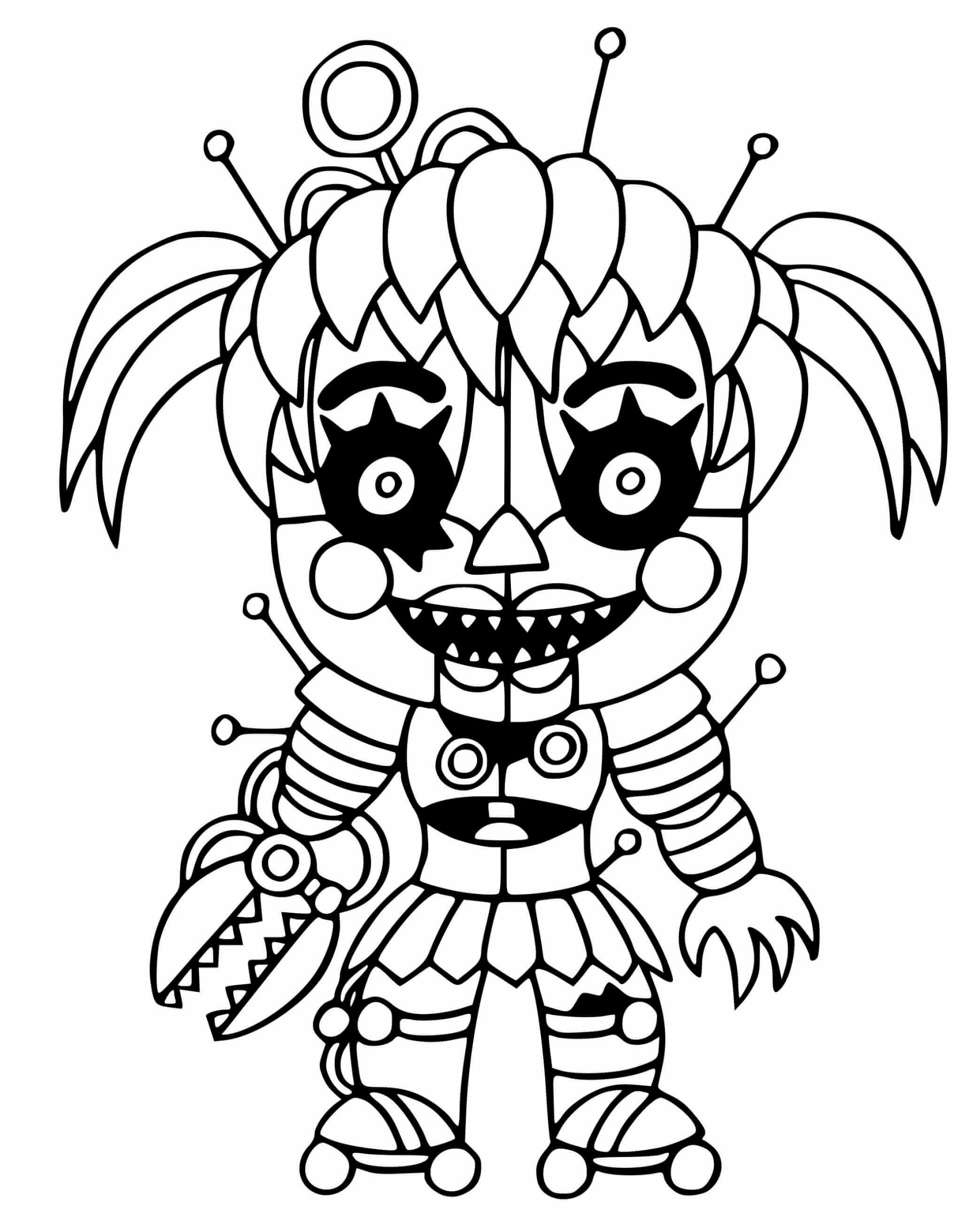 Dibujo de Bebé de Chatarra Scaled para Colorear