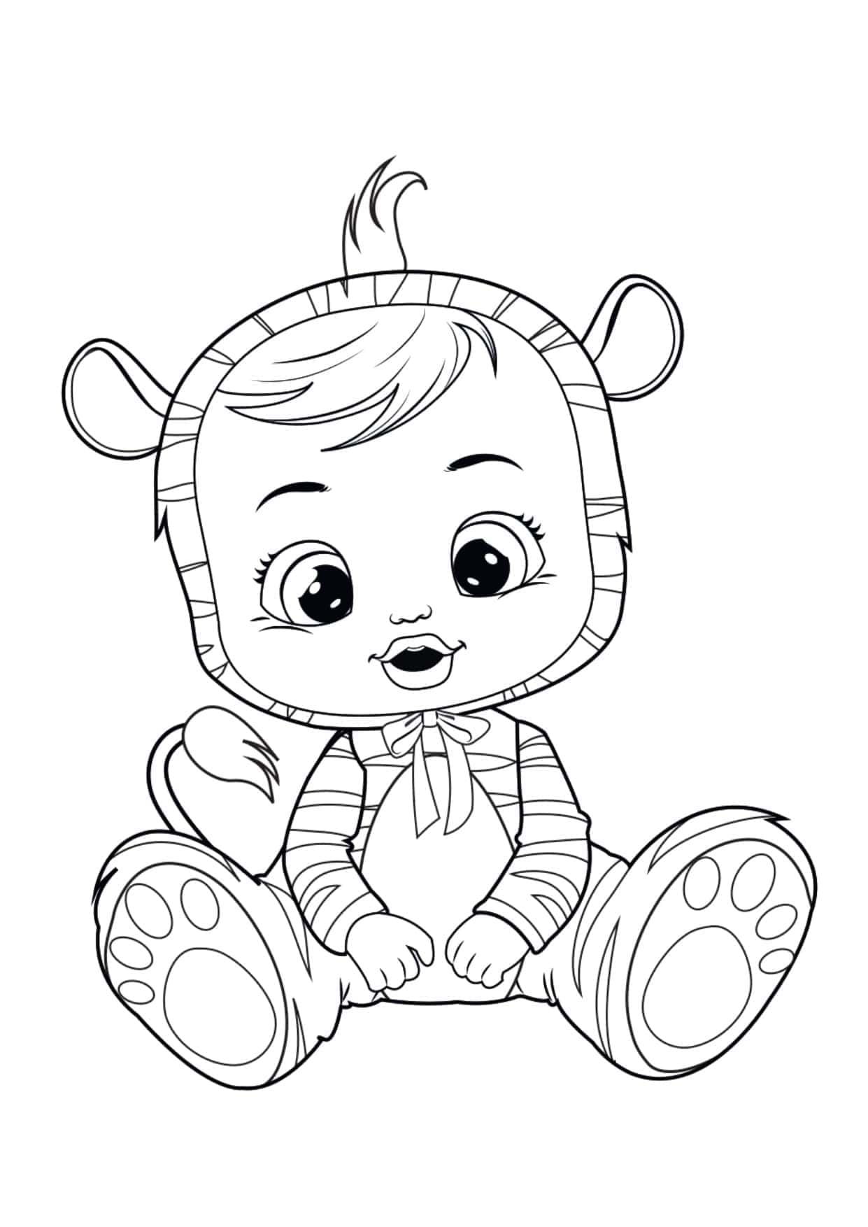 Dibujo de Bebé de Dibujos Animados para Colorear