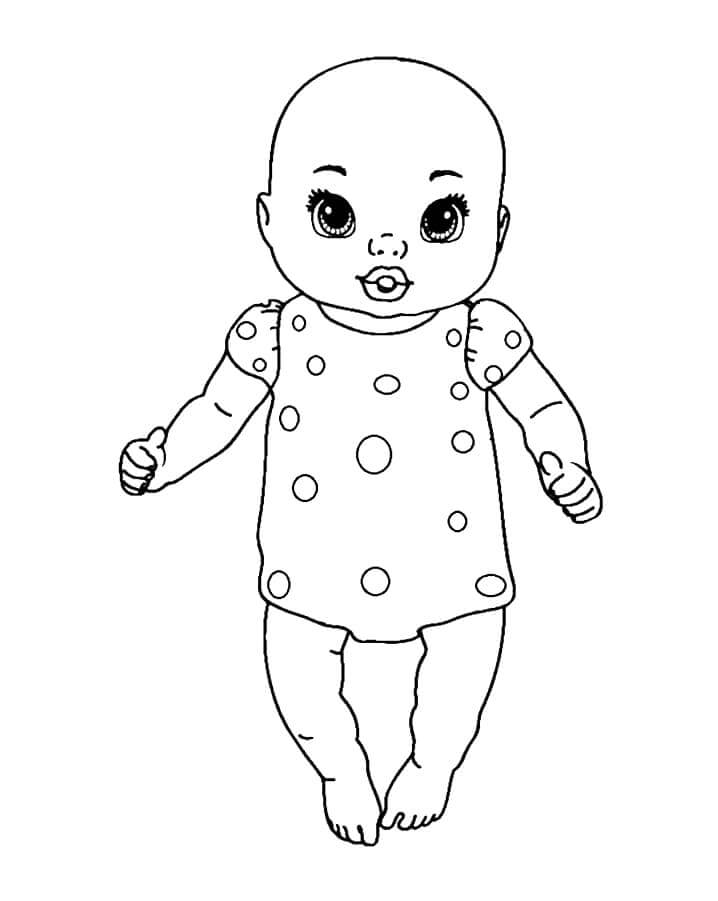 Dibujo de Bebé de Pie para Colorear