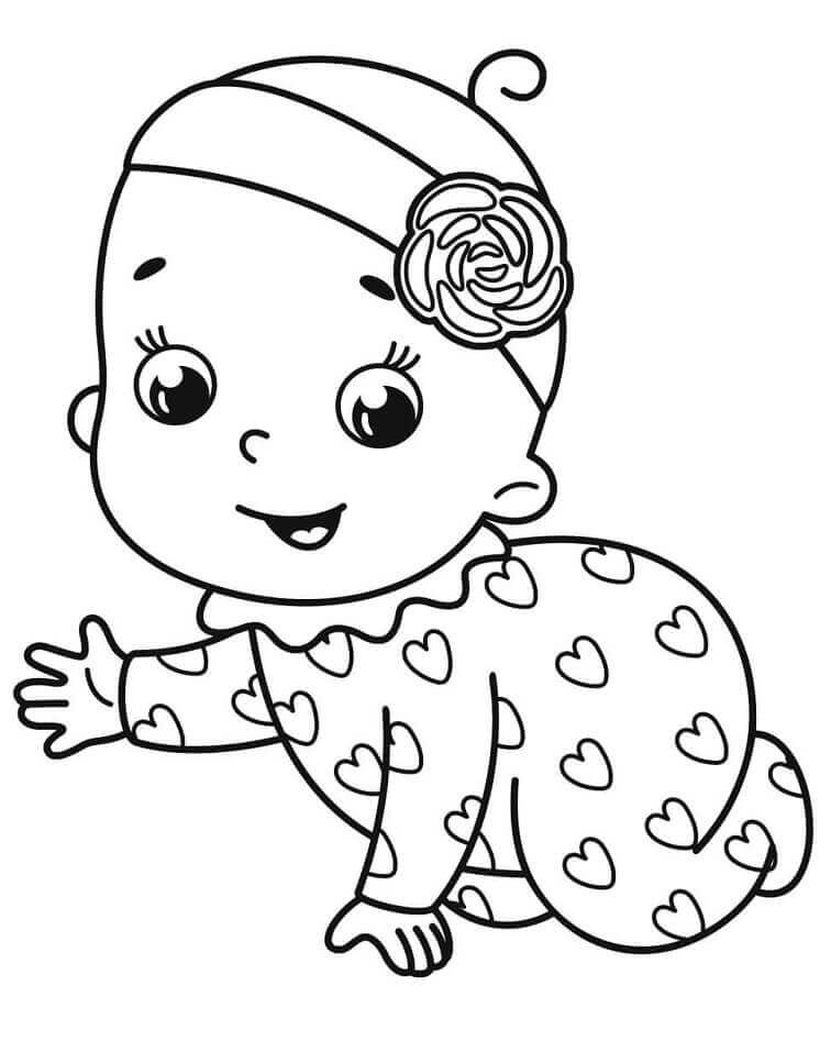 Dibujo de Niña Divertida para Colorear
