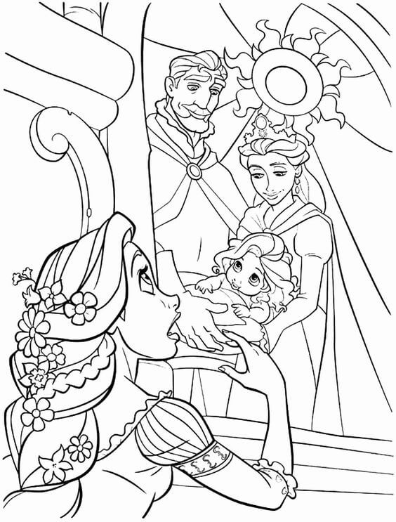 Dibujo de Rapunzel bebé para Colorear