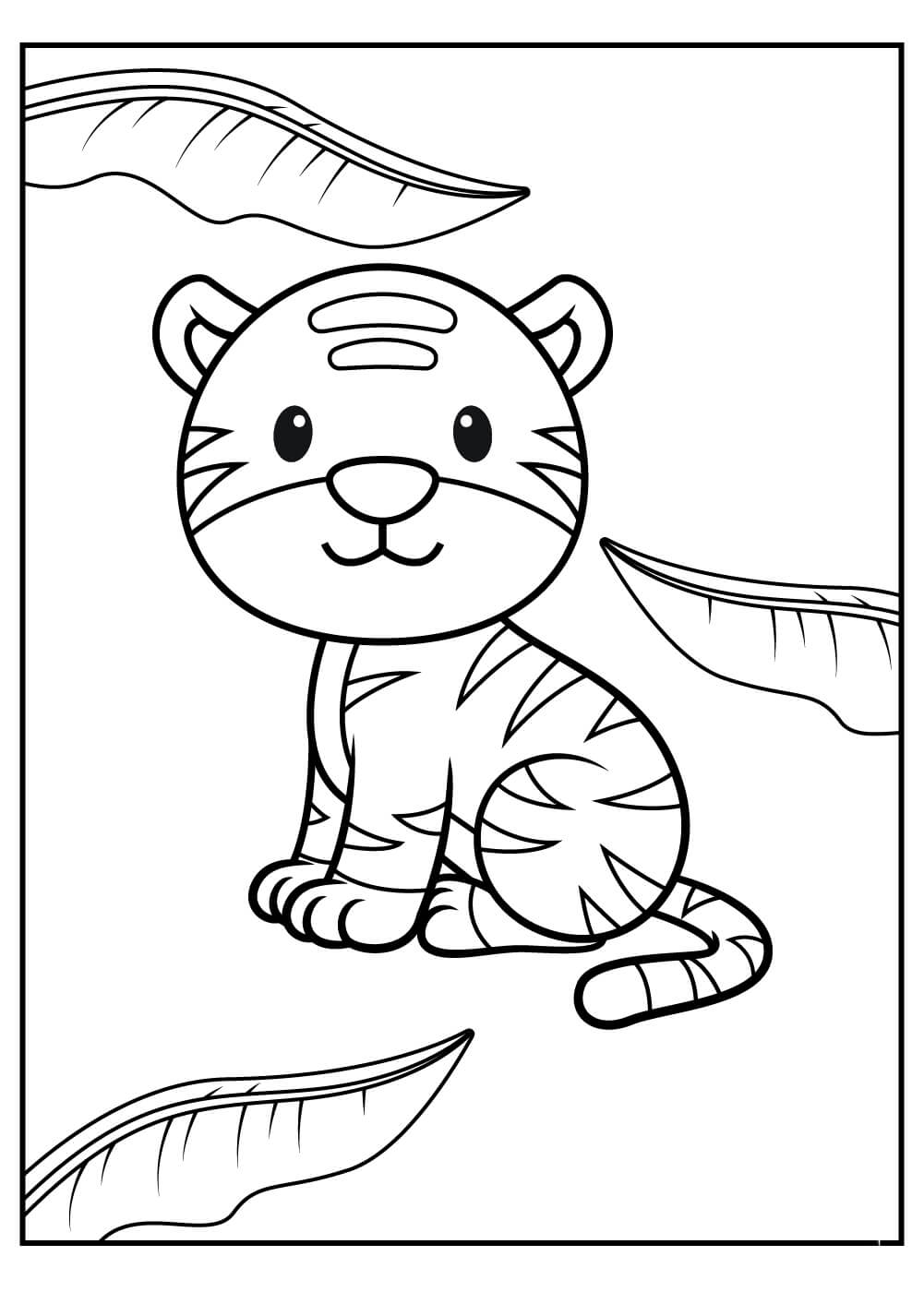 Dibujo de Tigre bebé para Colorear