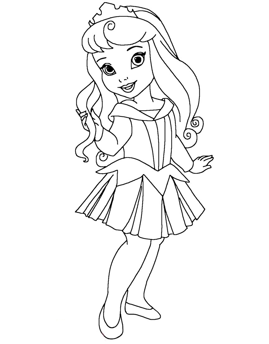 Dibujo de Chibi Aurora para Colorear