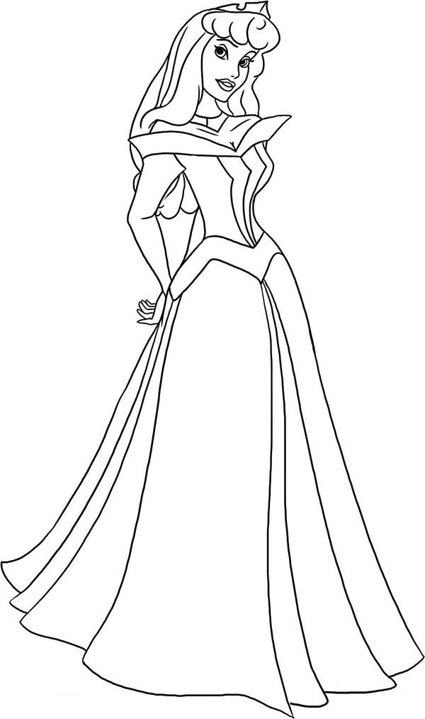Dibujo de Princesa Aurora para Colorear