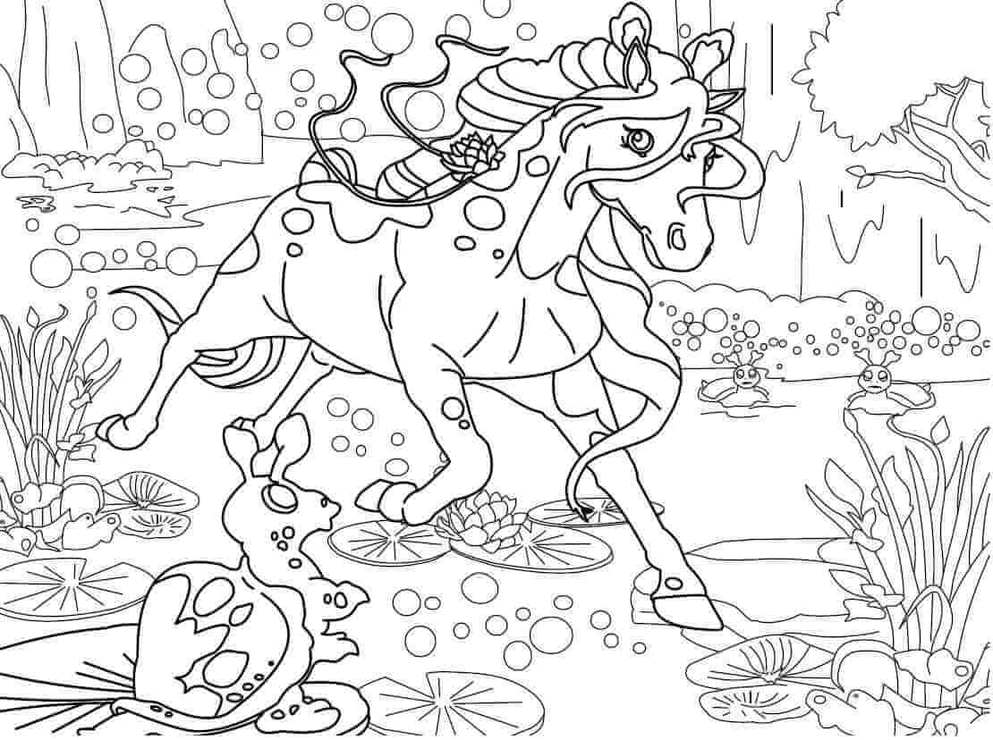 Dibujo de Bella Sara en la Jungla para Colorear