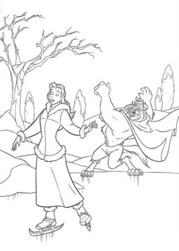 Dibujo de Belle Patinaje para Colorear