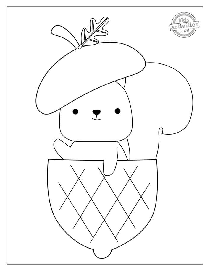 Dibujo de Bellota Ms Adorable para Colorear