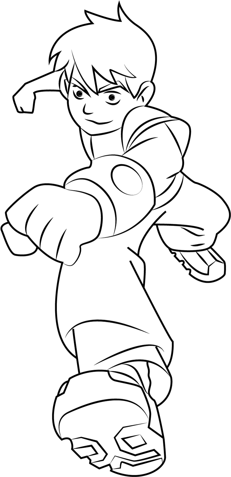 Dibujo de Ben 10 Corriendo para Colorear