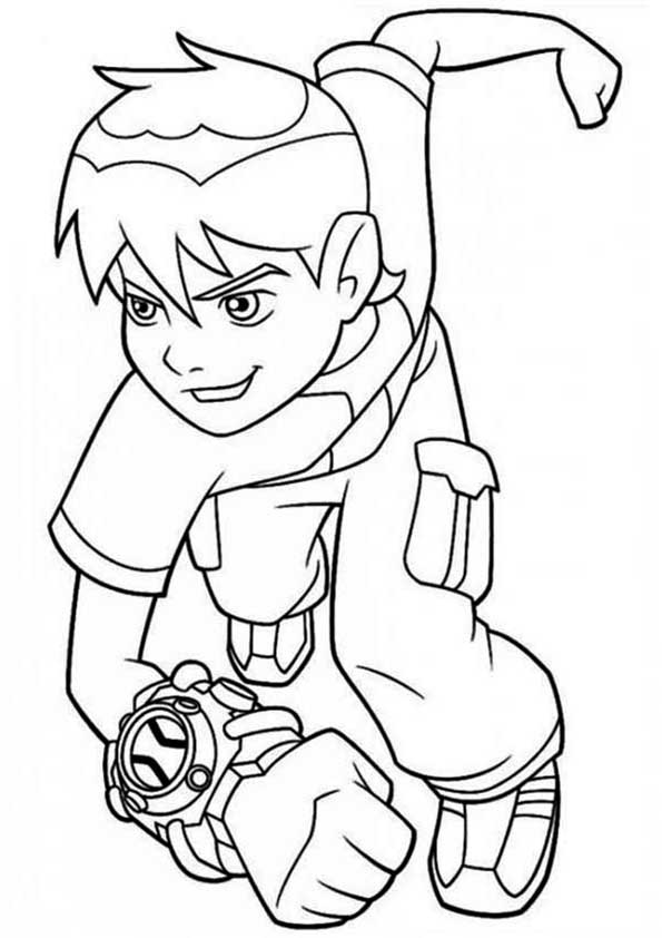 Dibujo de Ben con Omnitrix para Colorear