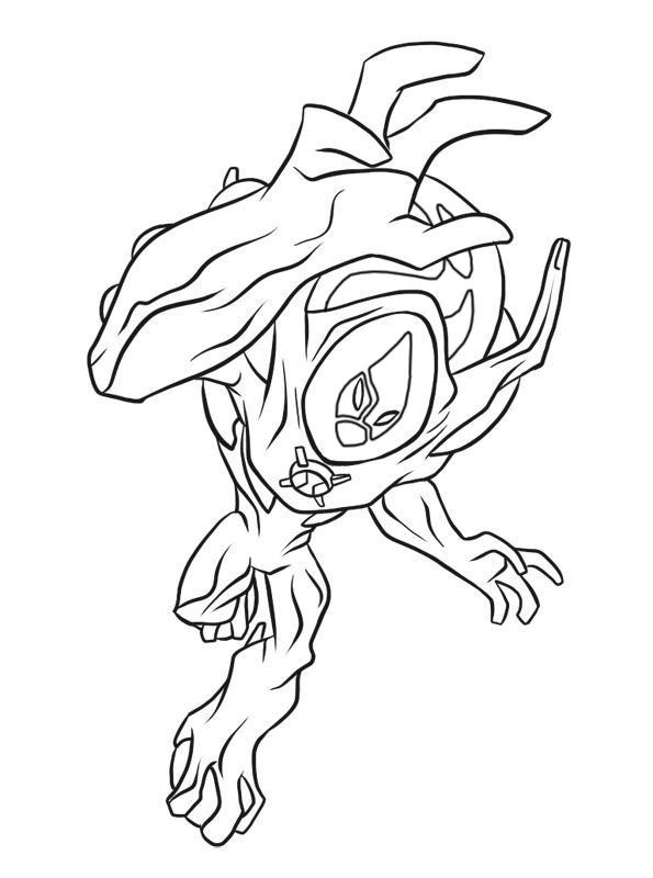 Dibujo de Cabeza de Diamante Corriendo para Colorear