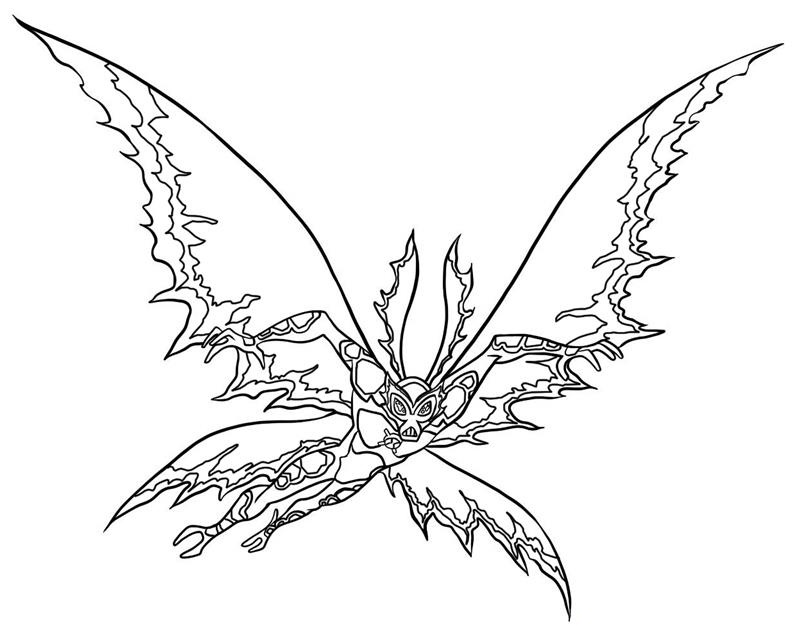 Dibujo de Mosca Apestosa Volando para Colorear