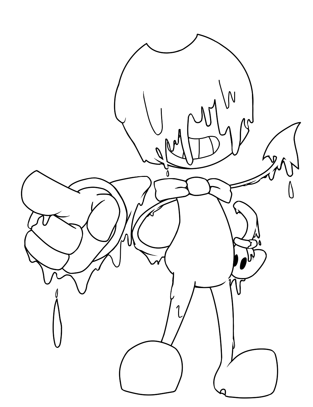 Dibujo de Bendy Derritiendose para Colorear