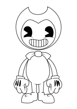 Dibujo de Bendy Sonriendo para Colorear