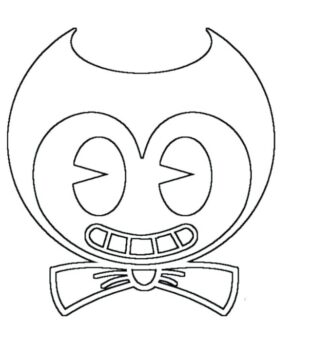 Dibujo de Cara de Bendy para Colorear