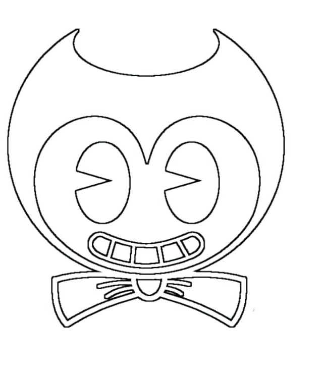 Dibujo de Cara de Bendy para Colorear