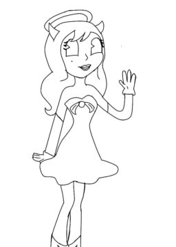 Dibujo de Preciosa Alice ángel para Colorear