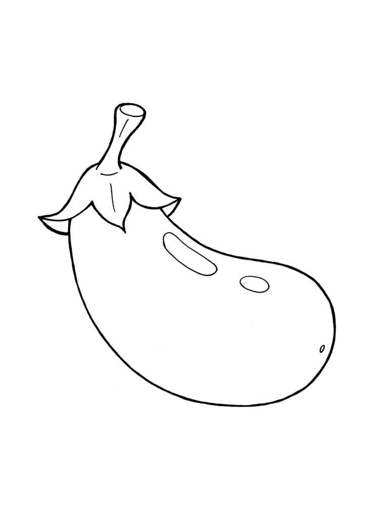 Dibujo de Berenjena Adorable para Colorear