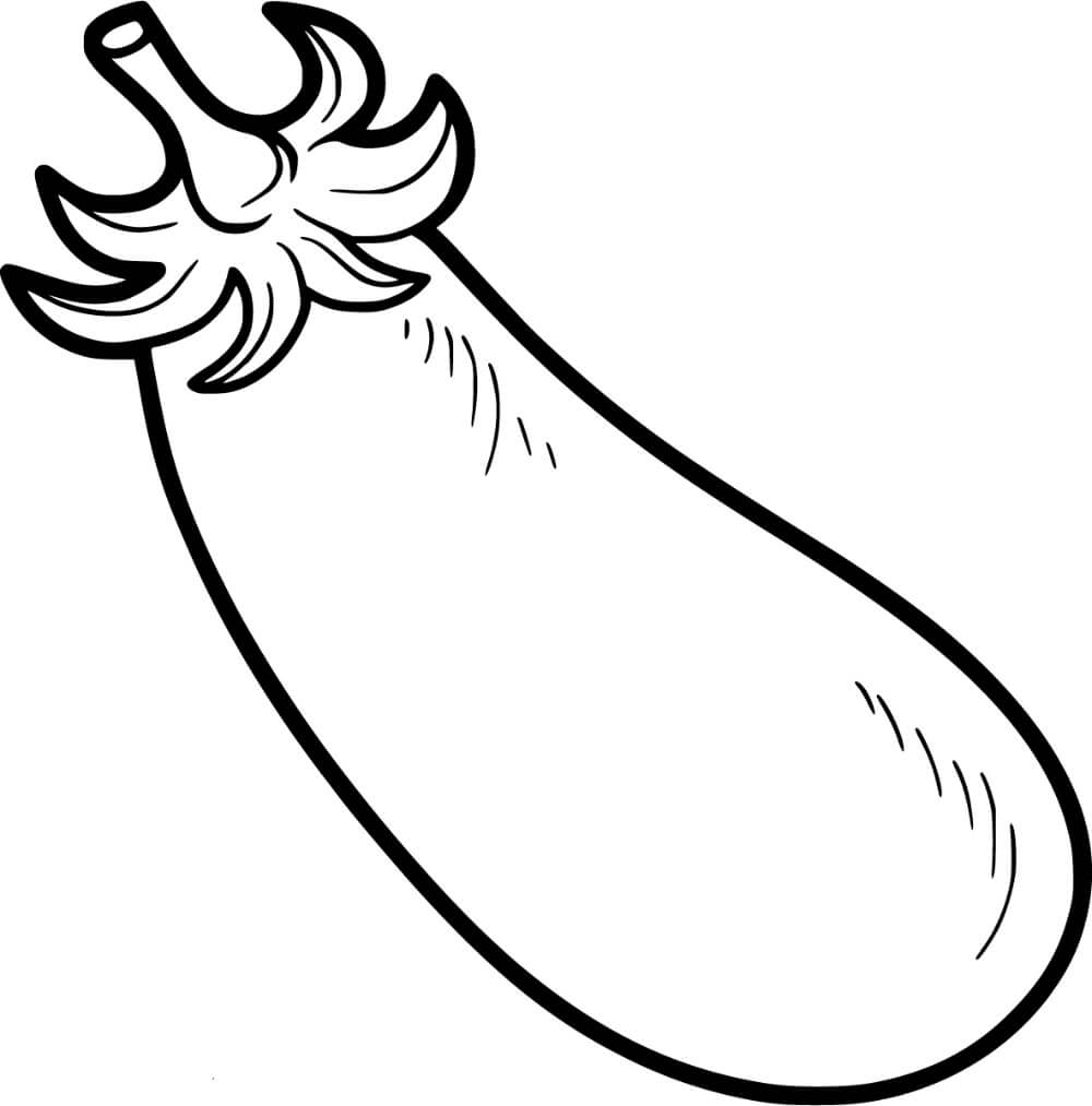 Dibujo de Berenjena Bsica para Colorear