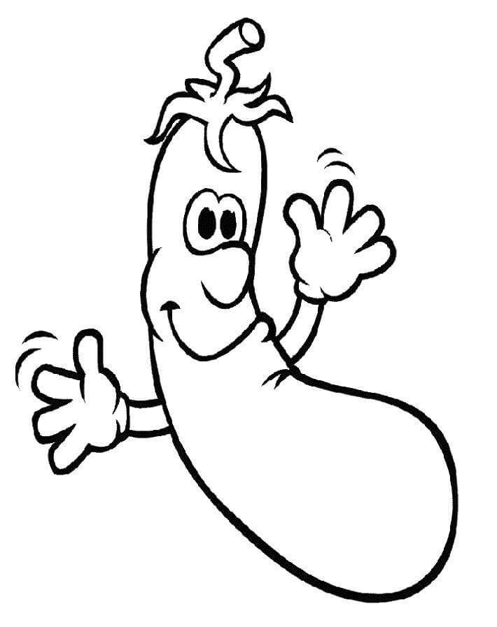 Dibujo de Berenjena Estpido para Colorear