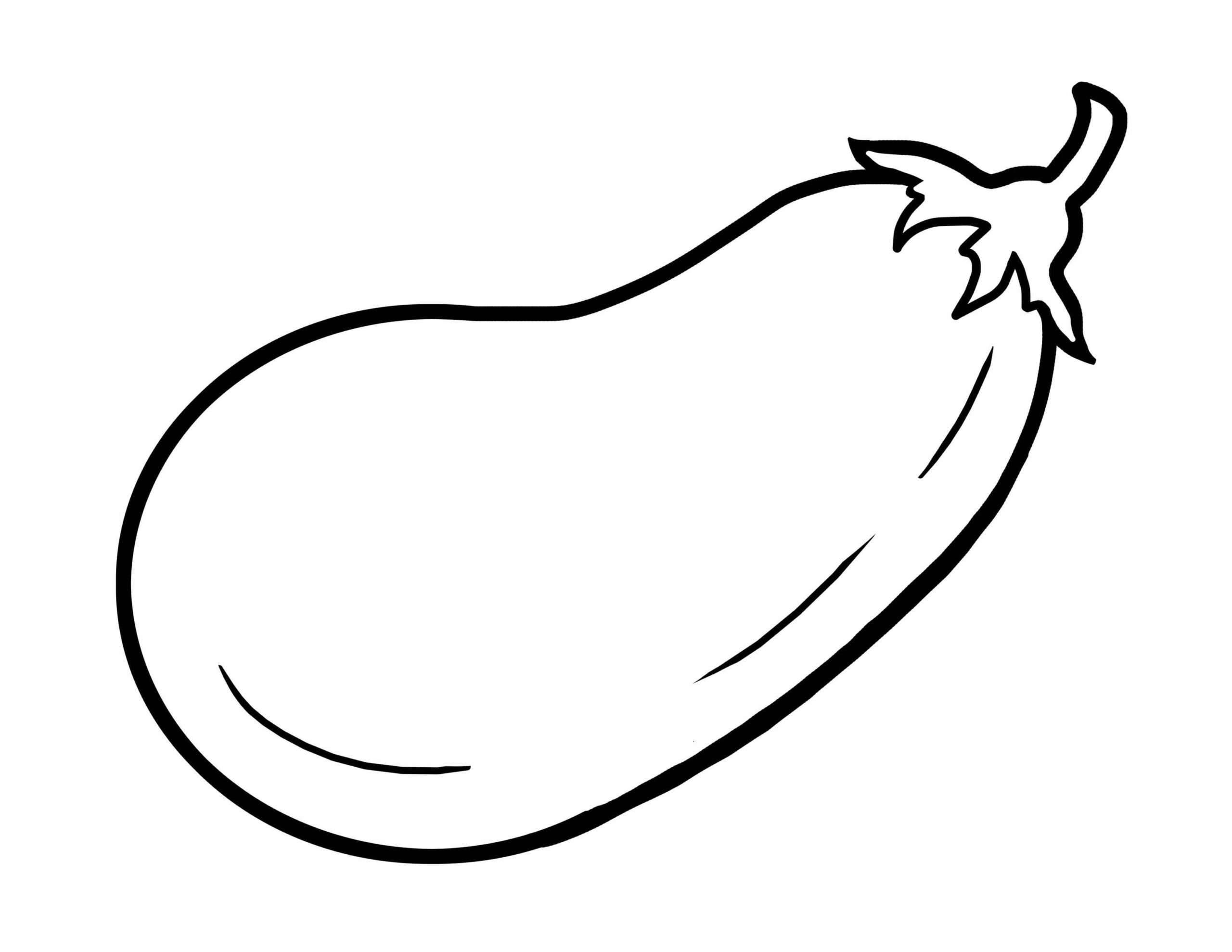 Dibujo de Berenjena Fcil Scaled para Colorear