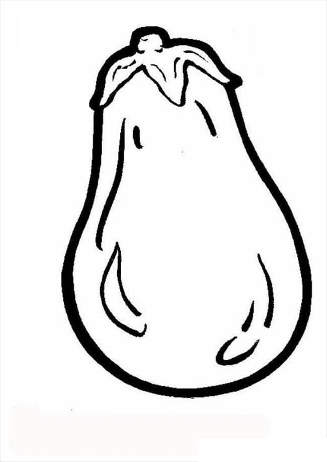 Dibujo de Berenjena Gratis para Colorear