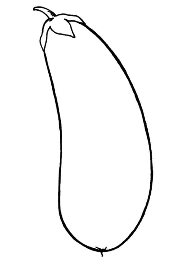Dibujo de Berenjena Hermosa para Colorear
