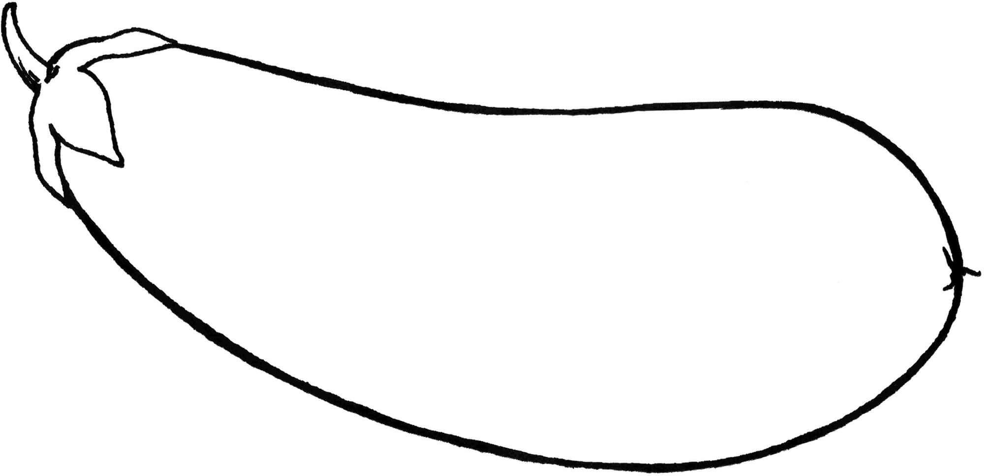 Dibujo de Berenjena Impresionante para Colorear