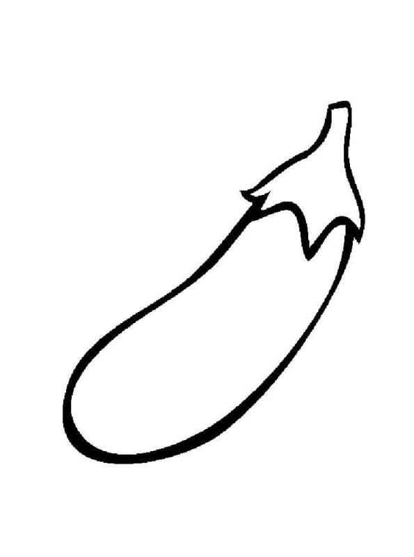 Dibujo de Berenjena Normal para Colorear