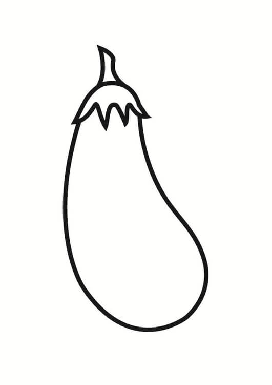 Dibujo de Berenjena Perfecta para Colorear