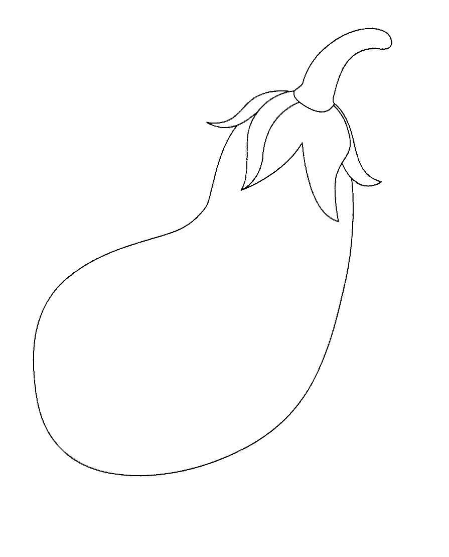 Dibujo de Berenjena Vegetal para Colorear