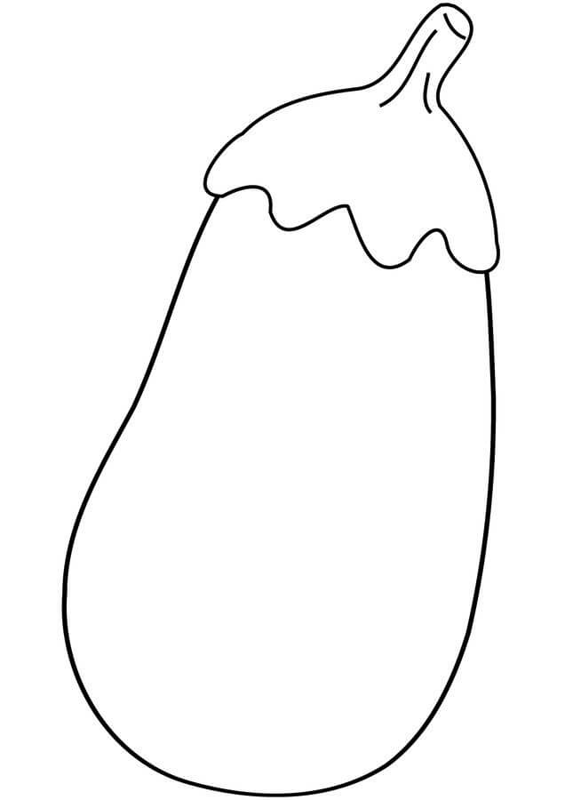 Dibujo de Bonita Berenjena para Colorear
