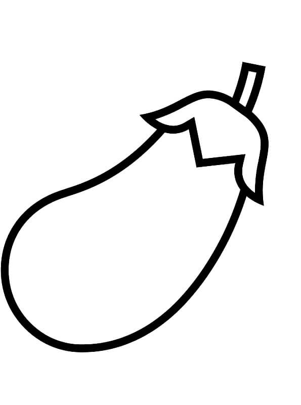 Dibujo de Esquema de Berenjena para Colorear