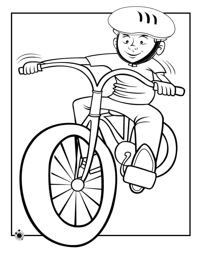 Dibujo de B Es para Bicicleta para Colorear