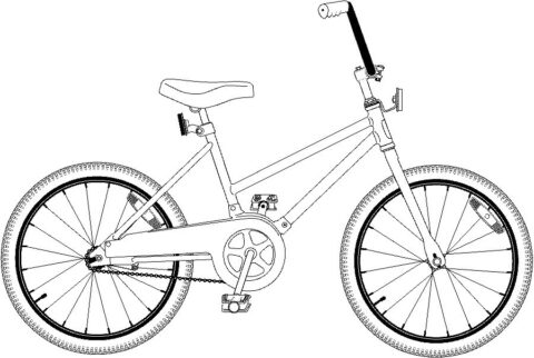 Dibujo de Bicicleta Asombrosa para Colorear