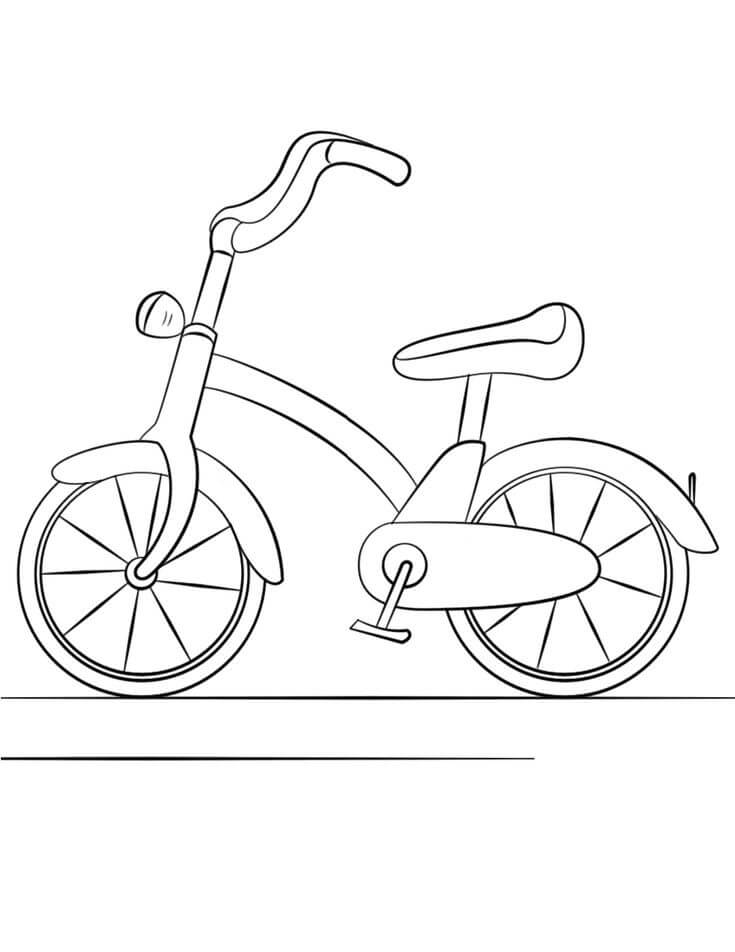 Dibujo de Bicicleta Bsica para Colorear