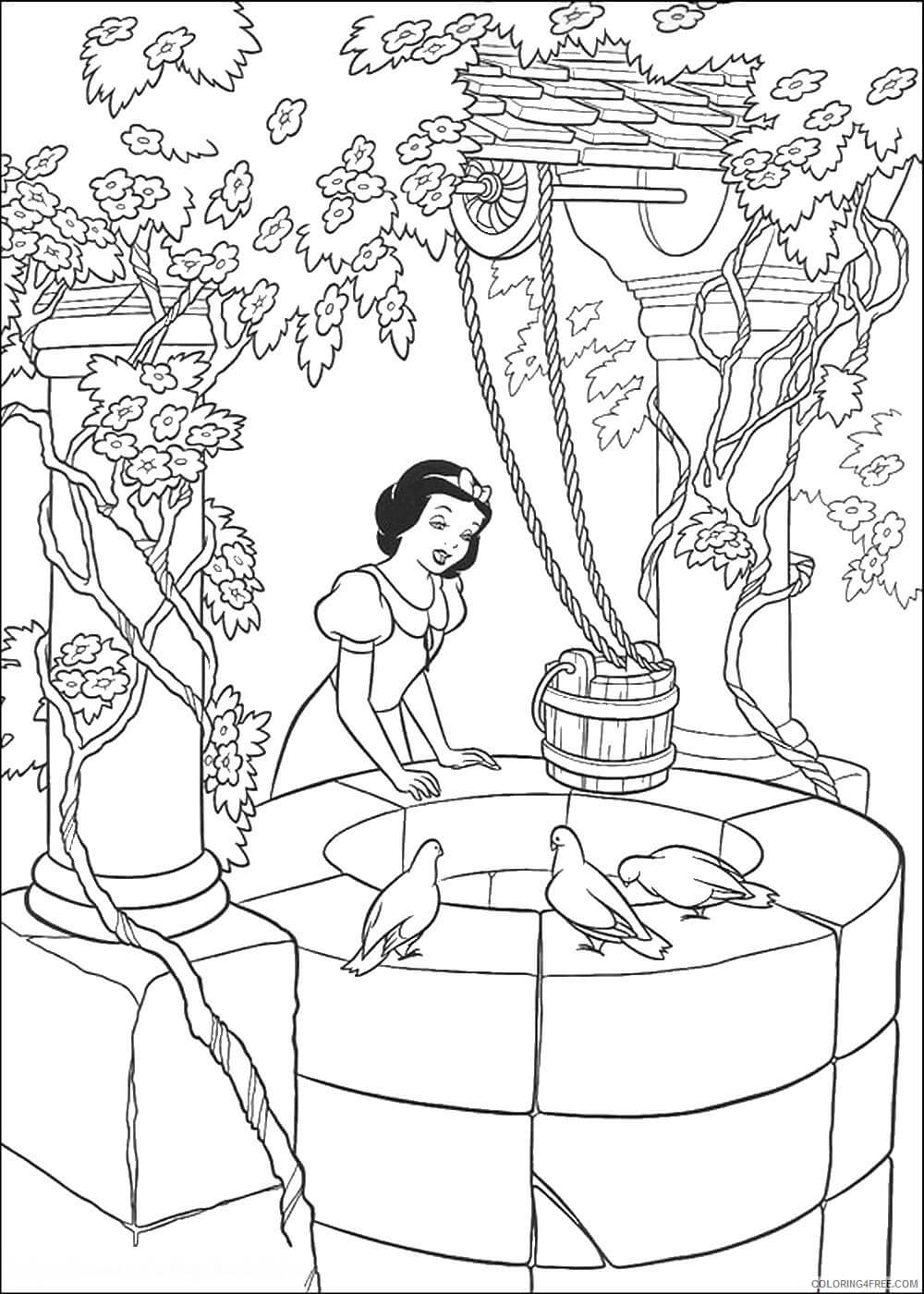 Dibujo de Blancanieves para Imprimir para Colorear