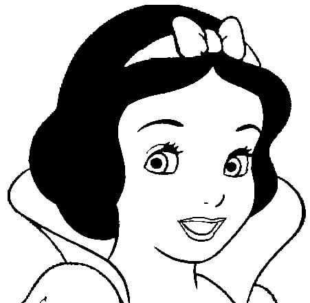 Dibujo de Cabeza Blanca Como la Nieve para Colorear