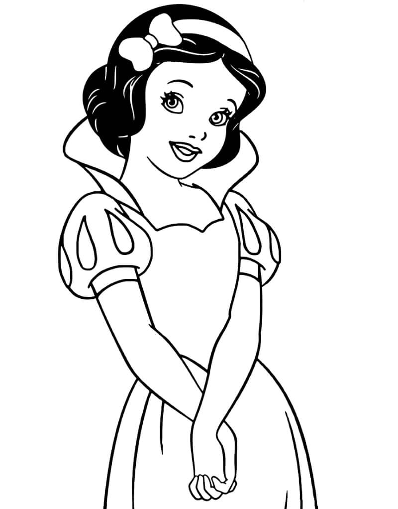 Dibujo de Cara de Blancanieves para Colorear
