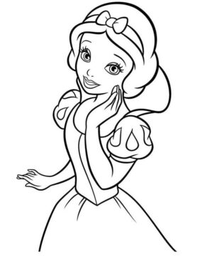 Dibujo de Hermosa Nieve Blanca para Colorear